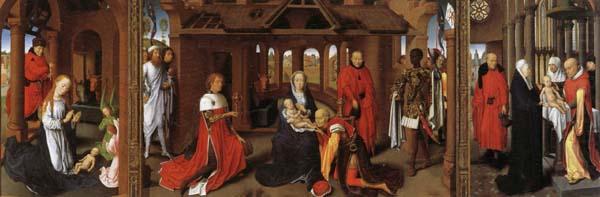 Hans Memling The Nativity,The Adoration of the Magi,The Presentation in the Temple china oil painting image